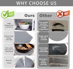 To encounter Silicone Microwave Mat - Round 12" x 12" - Set of 2 Heat Resistant Multifunctional Mat, Splatter Guard, Trivet, Hot Pad, Pot Holder