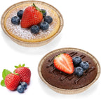 SOUJOY 200 Pcs Paper Mini Tart Pans for Baking, 4 Inch Disposable Pie Tins, Non-stick Pie Pans for Individual Small Quiche, Cakes, Cinnamon Rolls, Desserts, Oven Microwave Air Fryer Safe