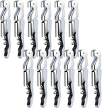 12 Pieces Professional Waiter Corkscrew Wine Openers,White Wine Keys Opener Stainless Steel Hinges Serrated Foil Cutter for Restaurant Waiters, Sommelier, Bartenders (White)