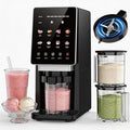 H-Duka 10-in-1 Ice Cream Maker Machine, 800W Frozen Treat Maker for Silky Gelato, Sorbet&Slushies, One-Touch Mix-In & Re-Spin for Creamy Texture, Keto & Vegan, Includes 3 Pints & Recipe Guide, Black
