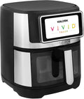 Kalorik Air Fryer VIVID TOUCH Series 5 Quart Capacity with High-Resolution Touchscreen 202 Cooking Presets in 12 Food Categories with View Window, 1500-Watts, Stainless Steel