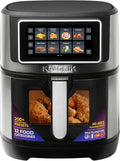 Kalorik Air Fryer VIVID TOUCH Series 7 Quart Capacity with High-Resolution Touchscreen 200 Cooking Presets in 12 Food Categories with View Window, 1500-Watts, Stainless Steel