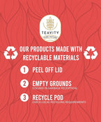 Organic Raspberry Apple Black Tea Pods for Keurig - Naturally Caffeinated Fruit Tea by Teavity (24 Tea Pods)