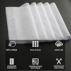 Non-Stick Silicone Dehydrator Liners: 11.4x11.4 inch Fit Cercker/CE-12 Fendia/FDS-10 BPA-Free Easy Clean Reusable Mesh Sheets for Healthy Snacks 12-Pack