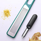 linoroso Lemon Zester & Peeler 2 in 1, Multifunction Kitchen Tool - Handheld Grater for Cheese, Lemon, Peeler for Potato, Carrot, Cucumber - Razor Sharp Stainless Steel Blade with Protective Cover