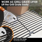 Grill Spatula for Outdoor Grill, 7-in-1 BBQ Spatula for Grill, 17 Inch Long Barbecue Tool, Perfect BBQ Gifts for Men (Color Box Packaging)