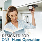 Mount-on Cabinet Jar Opener for Weak Hands,Seniors with Arthritis,Double U Shaped Grooves Grip Bottle Opener for Any Size Lid,304 Stainless Steel One-Handed Can Opener Tool for Home Assistance,Black