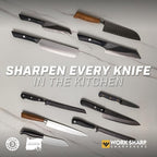Work Sharp Electric Kitchen Knife Sharpener - Get knives ready for cookouts and BBQ's- Fits in Kitchen Drawer, Sharpens every time, fast & easy