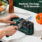 Northmas Knife Sharpener, Professional Electric Knife Sharpener for Home Use, 2 Stages for Quick Sharpening & Polishing, 100V-240V Global Voltage Design, Green
