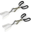 Pack of Two 15-inch 3-in-1 Barbecue Tools by BBQ Croc - Extra Light Tongs, Spatula and Grill Scraper (Green) (15 inch (Pack of 2))