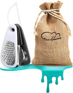 5 Pieces Kitchen Gadgets Set - Space Saving Cooking Tools Accessories Cheese Chocolate Grater, Fruit Vegetable Peeler, Bottle Opener, Pizza Cutter, Burlap Bags with Drawstring Gift Set