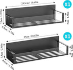 HuggieGems 2 Pack Magnetic Spice Storage Rack Organizer for Refrigerator and Oven, Clear Fridge Organizers and Storage