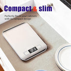 Food Kitchen Scale High-Precision Digital Scale Accurate Weighing for Baking & Cooking Enthusiasts(Silvery & White)