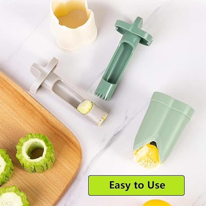 2-in-1 Pepper Corer&Seed Remover Tool-Efficient Jalapeno,Bell Pepper,and Chili Deseeder. Fruit&Vegetable Core Remover for Peppers,Tomatoes,Apples.Efficient Kitchen Gadget for Cooking Prep(1, Green)