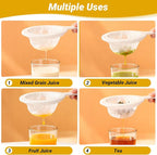 Fine Mesh Strainer with Handle, 80 Mesh, Plastic Juice Strainer after Juicing, Small Colander for Kitchen, Nylon Fine Sieve for Soy/Nut Milk, Yogurt, Coffee, Honey, Food, Tea Leaf Filter