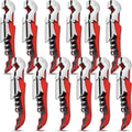 12 Pieces wine key wine opener Professional Waiter Corkscrews Stainless bottle opener Fold Serrated Foil Cutter Key for Family, Company Party,Bars,Restaurants(red)