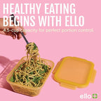 Ello Snap & Nest 10-Piece 4.5 Cup Plastic Meal Prep Set, Reusable Food Containers for Healthy Eating, Freezer, Dishwasher Safe, Seafoam