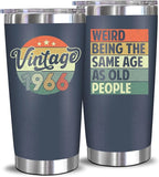 NewEleven 60th Birthday Gifts For Men Women - 1966 60th Birthday Decorations For Him Her - Turning 60 Year Old Gifts For Man, Woman, Mom, Dad, Wife, Husband - 20 Oz Tumbler