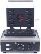 Mini Donut Maker Machine, Commercial Waffle Donut Machine, Plum Blossom Donut Maker Waffle Maker, For Breakfast, Snacks, Desserts & More with Non-stick Surface, Makes 5 Doughnuts