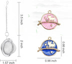 2Pcs Stainless Steel Mesh Tea Infuser, 2.1 inch Tea Ball with Cute Planet Cat Pendants,Tea Strainer Tea Diffuser Tea Steeper for Filtering Tea,Tea Infusers for Loose Tea (Cute Planet Cat, 2PC)