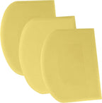 SURDOCA Dough Scraper Bench Scraper - 3P 9.5x6.1" Plastic Flexible Bowl Scraper, Sharp Edge & Angles Cake Scraper. Non-Slip Bakeware Decorating Tools Sculpting & Modeling Tools - Pure Yellow