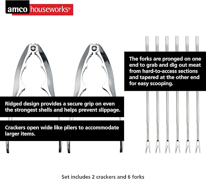 Amco Seafood Tool Set, 1 EA, Silver