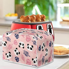 JEOCODY Toaster Cover 2 Slice Pink Panda Print Small Appliance Toaster Cover for Kitchen Keep Toaster Free From Dust And Fingerprint Machine Washable