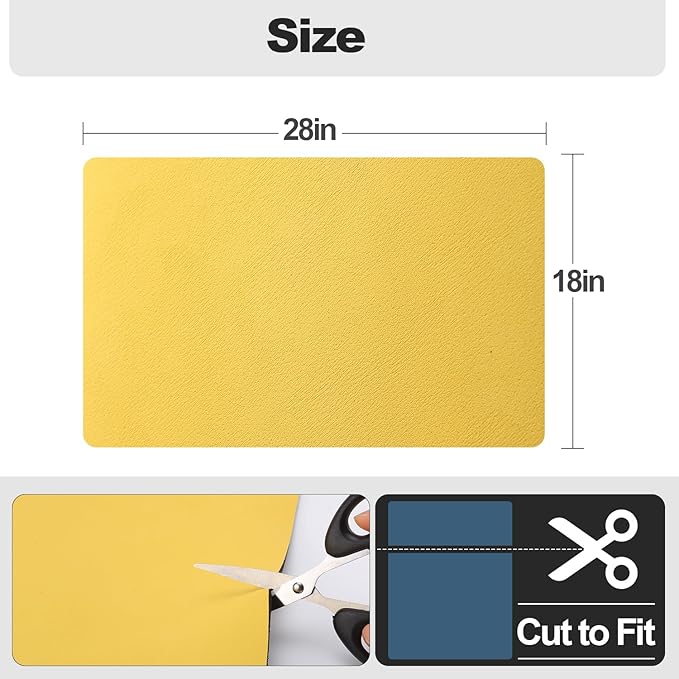 Ecotrim - Dish Drying Mat for Kitchen Counter | Coffee Bar Mat for Countertops | Heat Resistant Drainer Mat with Non-slip Rubber Backed | Hide Stain Kitchen Absorbent Draining Mat | Yellow 18"x28"