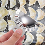 Dumpling Maker Set Stainless Steel Dumpling Making Mold Cutter with Filling Spoon and Scraper 5pcs Kitchen Gadget Set for Home Cooking