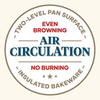Farberware GoldenBake Bakeware Nonstick Baking Pans/Cake Pan Set, Round, Insulated, Two 8-Inch, Gray