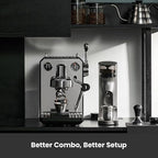 Gemilai Owl Espresso Machine, 15 Bar Professional Semi-Automatic Espresso Maker with Milk Frother Steam Wand & 57oz Removable Water Tank, Dual Display, for Cappuccino, Latte, G3006, Stainless Steel
