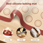 Silicone Baking Mat Set of 4, Macaron Silicone Baking Mat for Baking Sheets, Non-Stick & Reusable Silicone Mats for Baking Macarons, Cookies, Pastries, Pizza