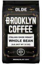 BROOKLYN COFFEE Whole Bean, Italian Dark Roast (2lb) Extra Strong, Delicious Taste, Heavenly Aroma - Fresh Bulk Coffee Beans Roasted Weekly in NYC
