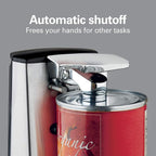Hamilton Beach Extra-Tall Electric Automatic Can Opener with Easy-Clean Detachable Cutting Lever, Cord Storage, Knife Sharpener, Brushed Stainless Steel (76700)