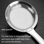 Kitchen Skimmer Strainers Stainless Steel Mesh Colanders Food Strainers Set Fine Mesh Sieve With Handle Slotted Spoon Handheld Fry Oil Filter For Cooking Vegetable Strainer Foam Hot Pot 2Pack