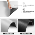 Ecotrim - Dish Drying Mat for Kitchen Counter | Coffee Bar Mat for Countertops | Heat Resistant Drainer Mat with Non-slip Rubber Backed | Hide Stain Kitchen Absorbent Draining Mat | Light Grey 16"x24"