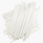 150 Count 4 INCH White Paper Lollipop Sticks,Cake Pop Sticks,Sucker Sticks for Cookies,Rainbow Candy,Chocolate,Cake Topper(Dia 3.5mm)