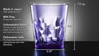 SCANDINOVIA - 13oz Unbreakable Premium Drinking Glasses Set of 6 - Made in Japan - Super Grade Acrylic Plastic - Perfect for Gifts - Dishwasher Safe - Cups Reusable Drinkware Tumblers Kids