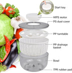 Electric Salad Spinner, 6L Lettuce spinner,Large Capacity Salad Vegetable Dryer,Fruit Salad Washer spinner dryer for Home Kitchen Washing & Drying Leafy Vegetables