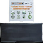 11" x 24" Vacuum Seal Bags Black and Clear, Precut Vacuum Sealer Bags for Food Storage, Heavy Duty Commercial Grade 5 Mil Vacuum Bags, 50 Count