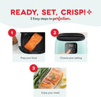Dash Digital Tasti-Crisp™ Air Fryer - Compact Electric Digital Fryer With Auto Shut-Off Feature - Ideal for Small Spaces - AirCrisp® Technology - 2.6 Quarts - Cool Grey