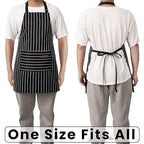 BeLuyi 2 Pack Adjustable Bib Apron with 2 Pockets Chef Cooking Kitchen Restaurant Aprons for Women Men