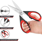 iBayam 3-Pack 8.5"Kitchen Scissors All Purpose Heavy Duty with Protective Sheath, Soft Grip Comfort Handle, Dishwasher Safe Kitchen Utensils Gadgets Set, Stainless Cooking Meat Poultry Food Shears
