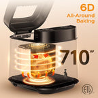 2.5LB Bread Maker with Built-in Electronic Scale, 25-in-1 Bread Machine, Beginner-Friendly with Adjustable Baking & Fermentation, Non-Stick Easy-Clean Pan, Quiet, 15H Delay, Recipes, Jet Black