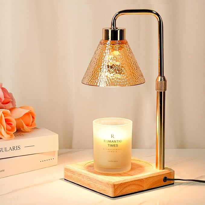 Modern Candle Warmer Lamp, Dimmable Candle Lamp Warmer with Timer, Birthday Gifts for Women Who Have Everything, for Mom, Adjustable Men's Candle Lamp, Cozy Living Room Bedroom Decor