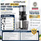 Cold Press Juicer, Upgraded AC Motor Masticating Juicer, Food-Grade Stainless Steel Auger, BPA-FREE Slow Juicing Extractor Machine with Easy Clean 5.8" Feeding Chute for Whole Vegs and Fruits