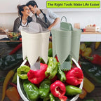 2-in-1 Pepper Corer&Seed Remover Tool-Efficient Jalapeno,Bell Pepper,and Chili Deseeder. Fruit&Vegetable Core Remover for Peppers,Tomatoes,Apples.Efficient Kitchen Gadget for Cooking Prep(1, Green)