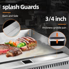 24" Commercial Countertop Griddle, 2 Burners Gas Griddle, 60000 BTU Output, Stainless Steel Flat Top Grill Hot Plate with Natural Gas and Propane Conversion Kit for Restaurant, Food Truck