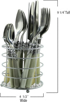 The Original Brink House Baroque Bone Mix & Match Stainless Steel Cutlery Set with Assorted Handles / 16 pieces with Metal Stand/Lifestyle utensils set for home, first apartment, dorm, fine dining