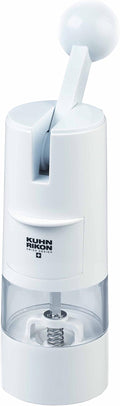 Kuhn Rikon High Performance Ratchet Grinder, White, 8.5 x 2.25 inches, Model 25551 – Ergonomic, One-Handed Operation, Ideal for Salt, Pepper & Spices